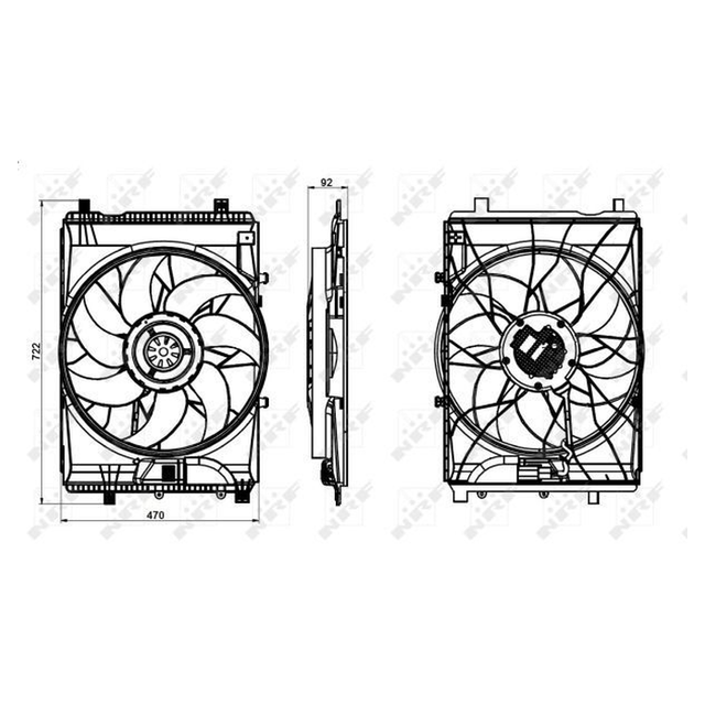 NRF Engine Cooling Radiator Fan 47849A - image 2
