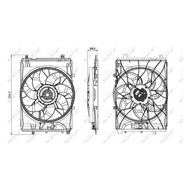 NRF Engine Cooling Radiator Fan 47850B - image 5
