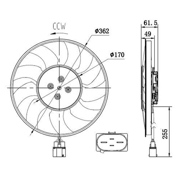 NRF Engine Cooling Radiator Fan 47917A - image 5