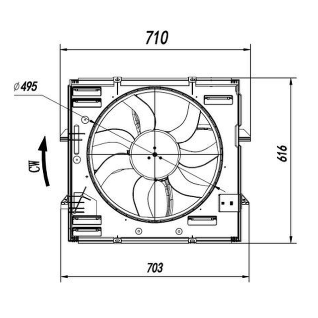 NRF Engine Cooling Radiator Fan 47921A - image 5