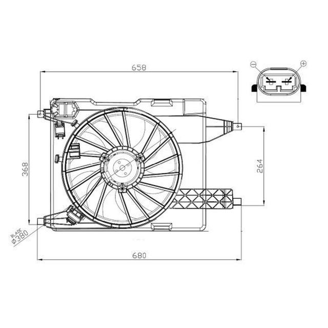 NRF Engine Cooling Radiator Fan 47966A - image 5