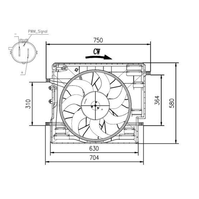 NRF Engine Cooling Radiator Fan 47967A - image 5