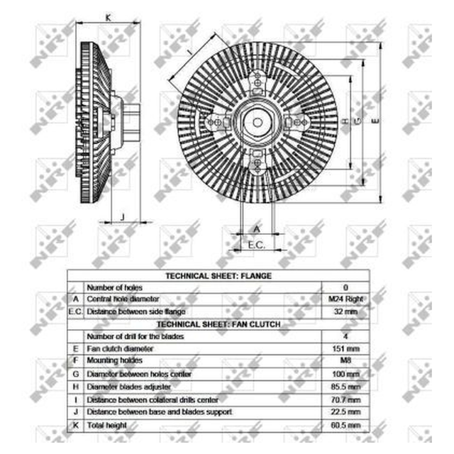 NRF Radiator Fan Clutch 49517A - image 5