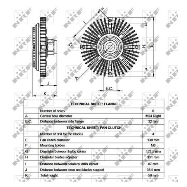 NRF Radiator Fan Clutch 49519A - image 5