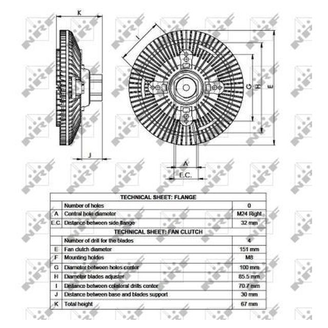 NRF Radiator Fan Clutch 49518A - image 5