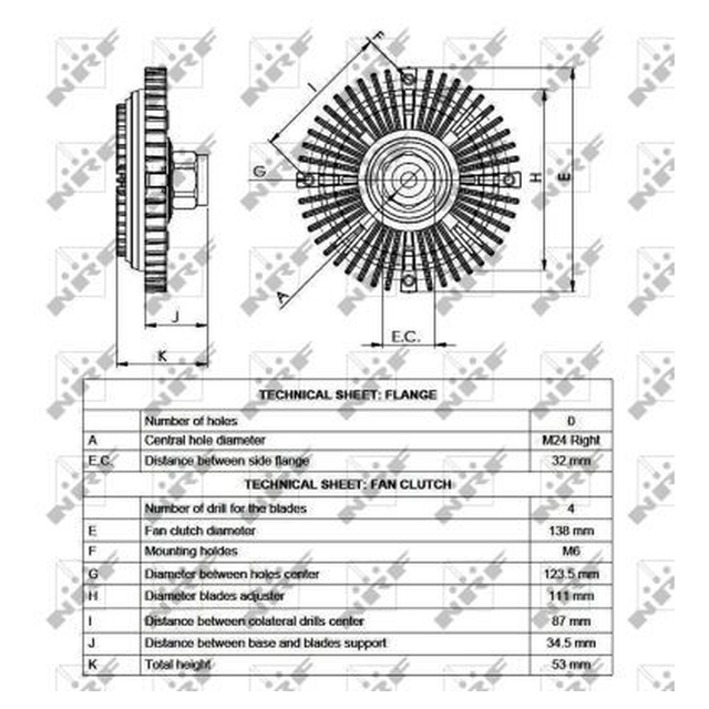 NRF Radiator Fan Clutch 49520A - image 5