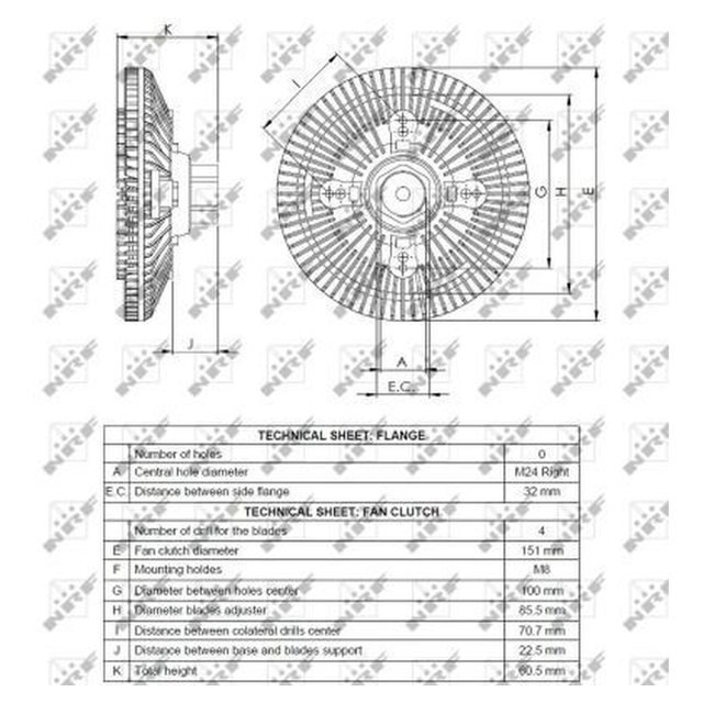 NRF Radiator Fan Clutch 49523A - image 5