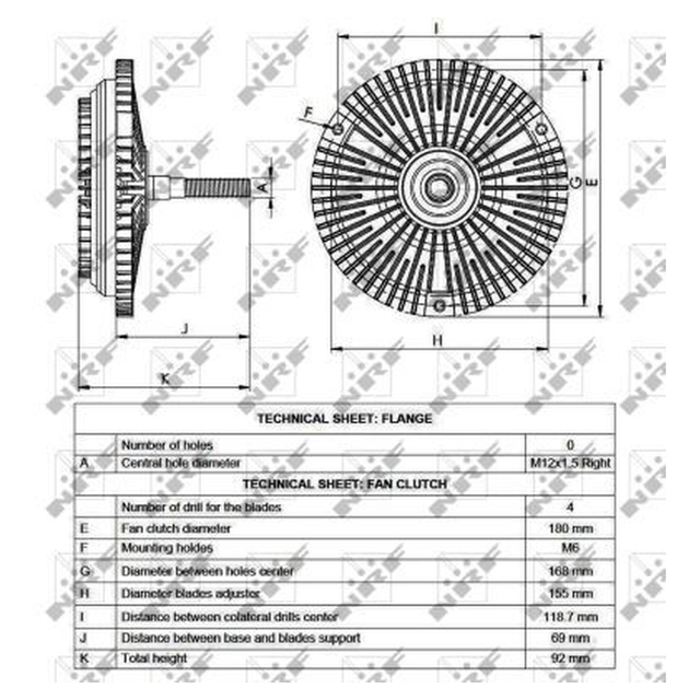 NRF Radiator Fan Clutch 49531A - image 5