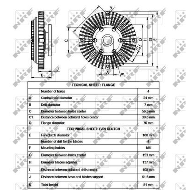 NRF Radiator Fan Clutch 49549A - image 2