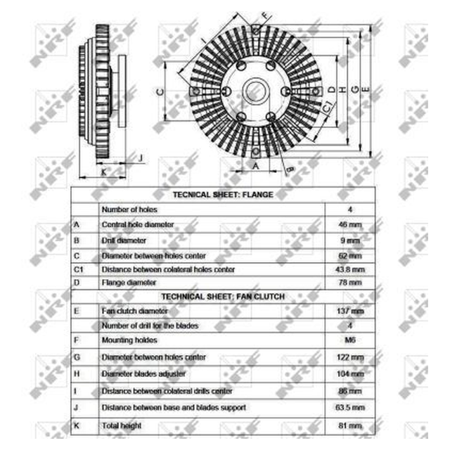 NRF Radiator Fan Clutch 49559A - image 5