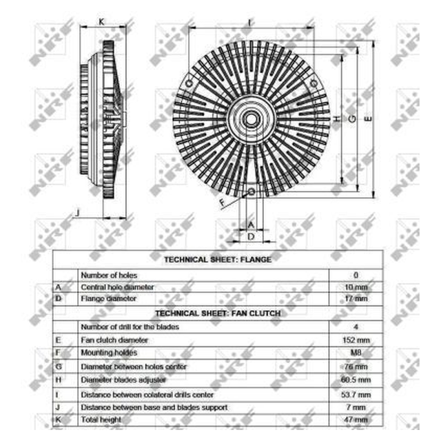 NRF Radiator Fan Clutch 49561A - image 5