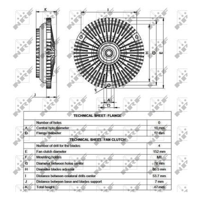 NRF Radiator Fan Clutch 49565A - image 5