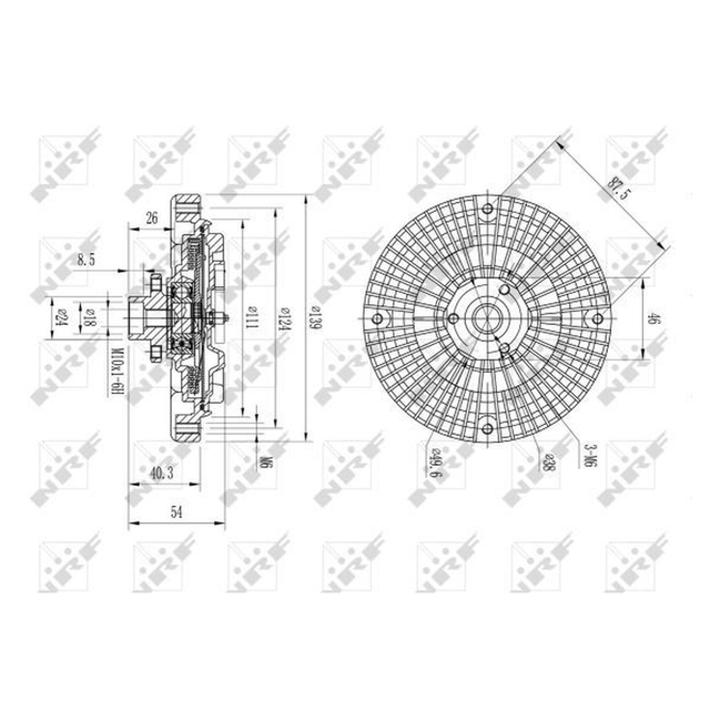 NRF Radiator Fan Clutch 49566A - image 5