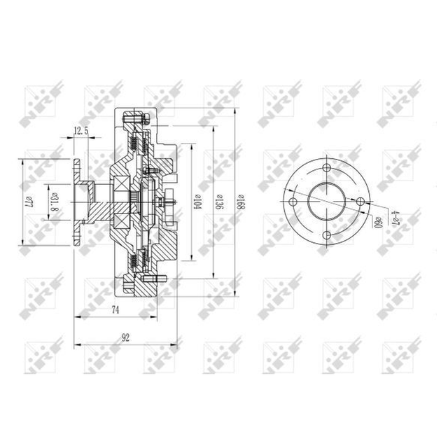 NRF Radiator Fan Clutch 49585A - image 5