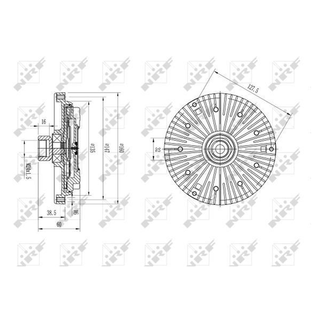 NRF Radiator Fan Clutch 49589A - image 5