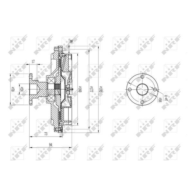 NRF Radiator Fan Clutch 49591A - image 5