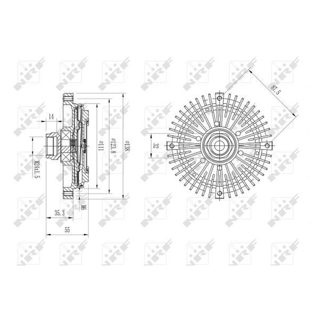 NRF Radiator Fan Clutch 49599A - image 5