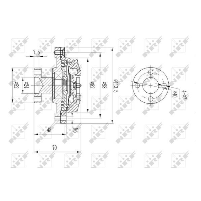NRF Radiator Fan Clutch 49609A - image 2