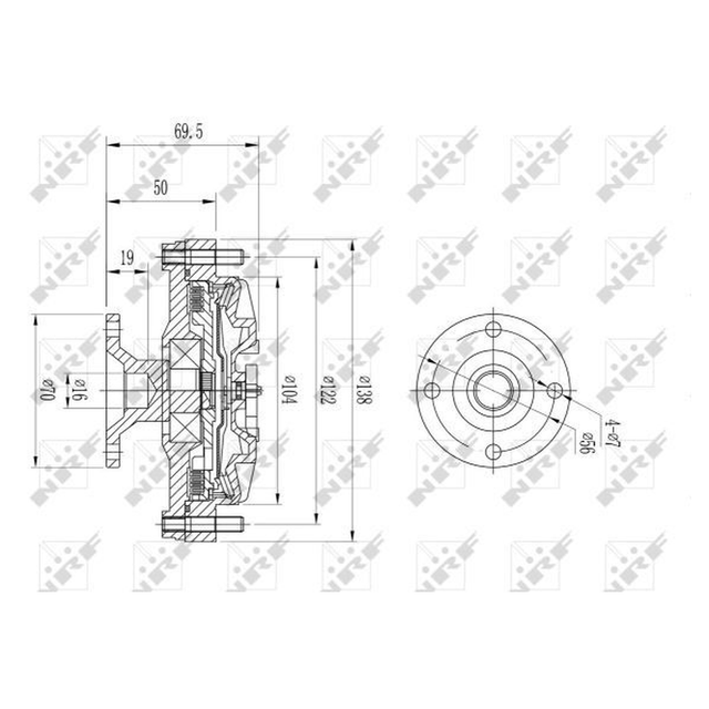 NRF Radiator Fan Clutch 49614A - image 5