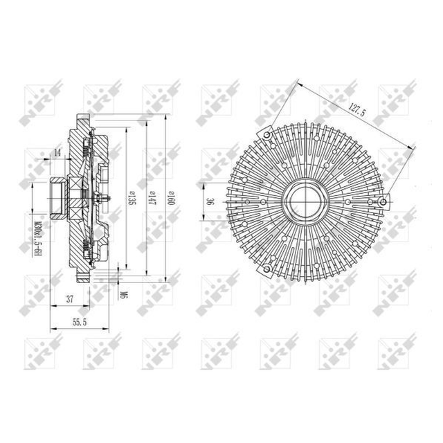 NRF Radiator Fan Clutch 49622A - image 5