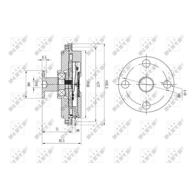 NRF Radiator Fan Clutch 49634A - image 5