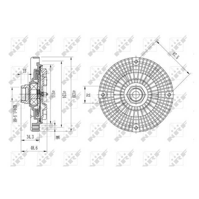 NRF Radiator Fan Clutch 49642A - image 5