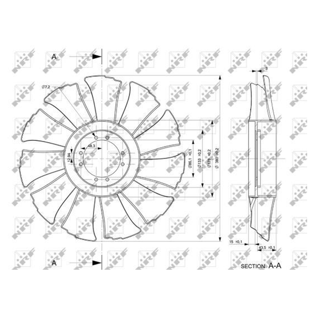 NRF Cooling Radiator Fan Wheel 49846A - image 2
