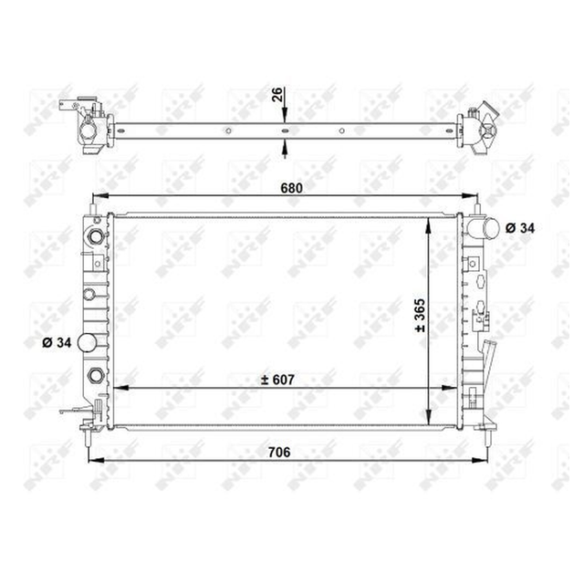 NRF Engine Cooling Radiator 50218B - image 5