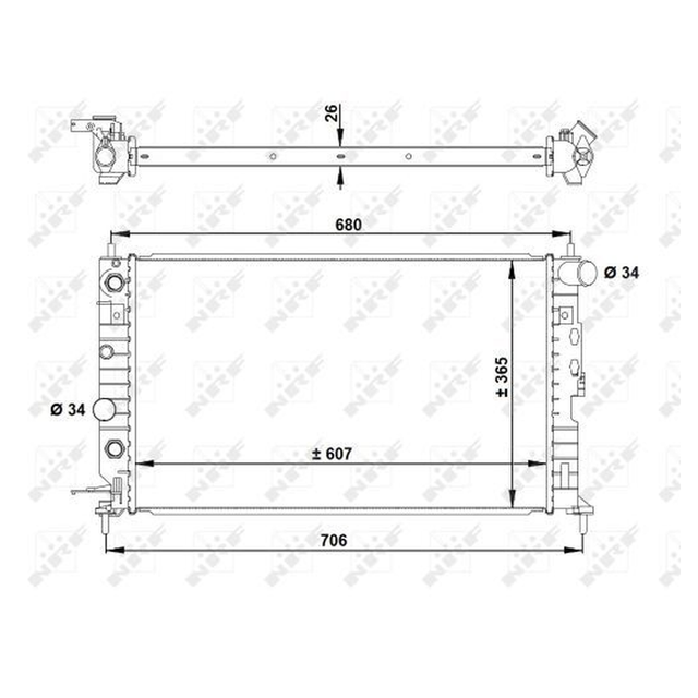 NRF Engine Cooling Radiator 50219AA - image 5