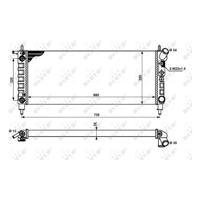 NRF Engine Cooling Radiator 50242A - image 5