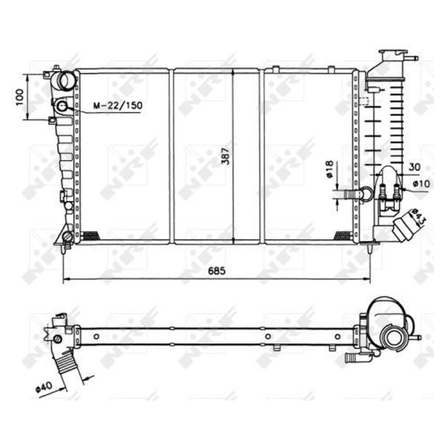 NRF Engine Cooling Radiator 50412A - image 5