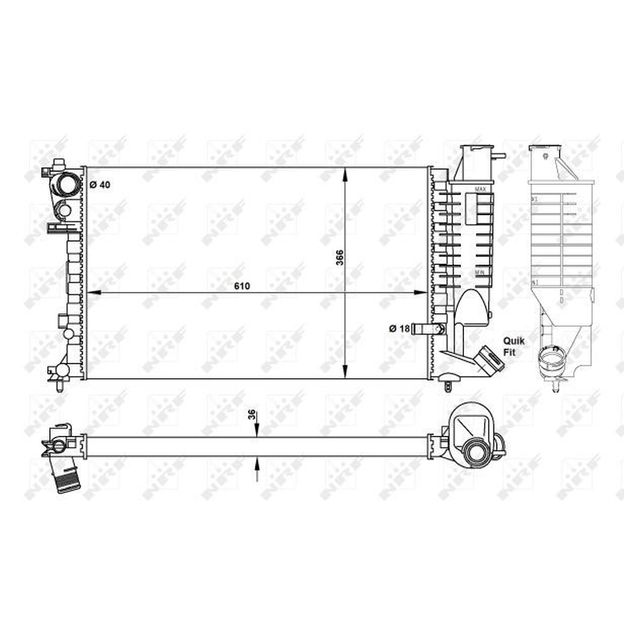 NRF Engine Cooling Radiator 50424A - image 5