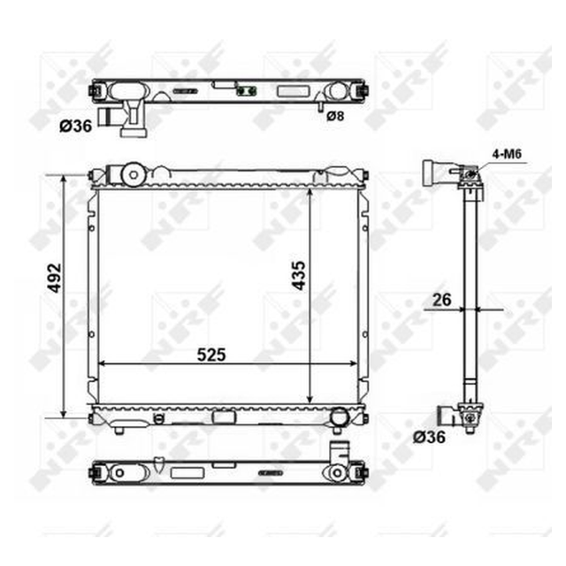 NRF Engine Cooling Radiator 50448A - image 5