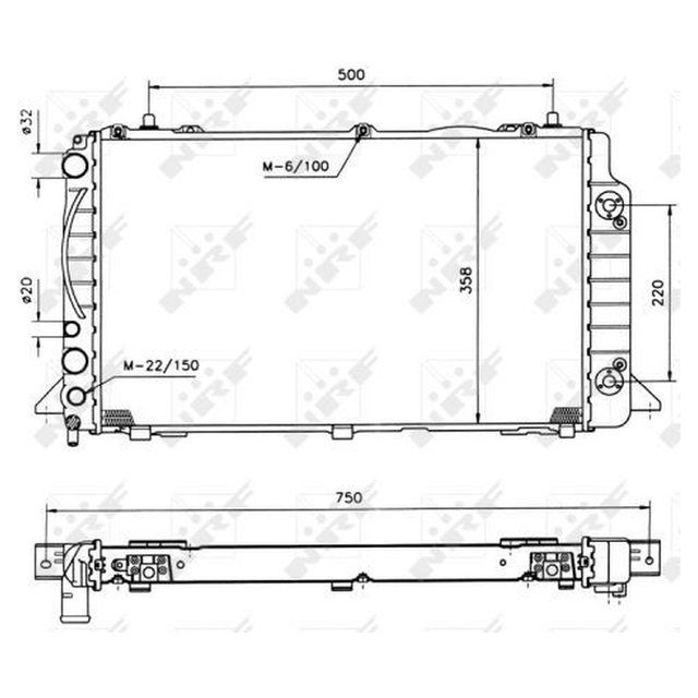 NRF Engine Cooling Radiator 50528A - image 5