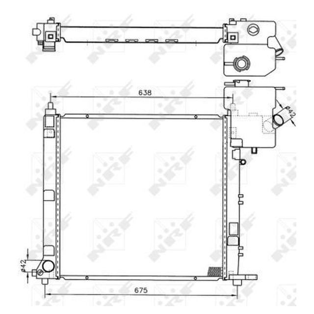 NRF Engine Cooling Radiator 50598A - image 5