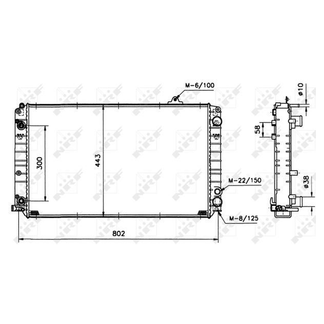 NRF Engine Cooling Radiator 51587A - image 5