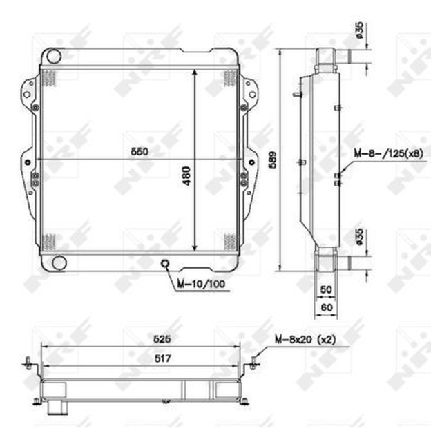 NRF Engine Cooling Radiator 52111A - image 5