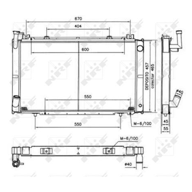 NRF Engine Cooling Radiator 52154A - image 5
