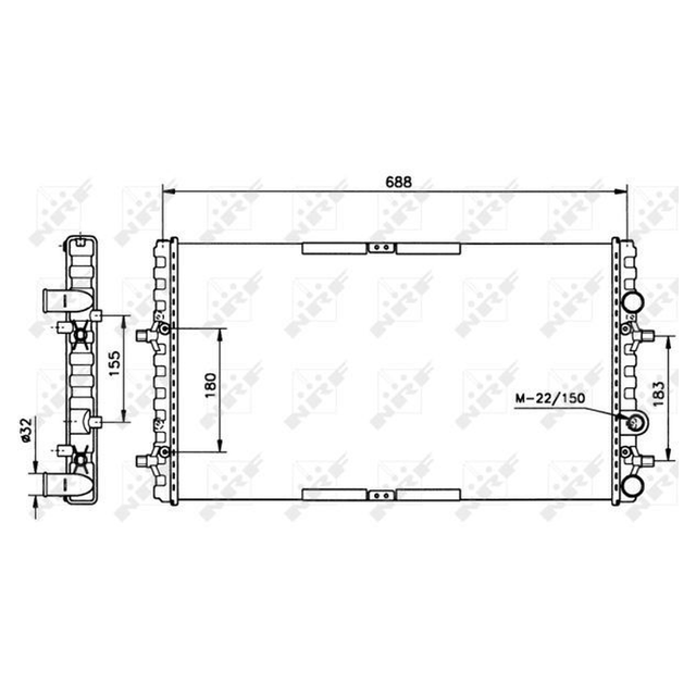 NRF Engine Cooling Radiator 52160A - image 5