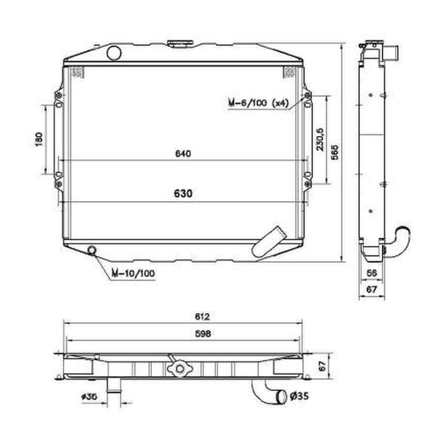 NRF Engine Cooling Radiator 52282A - image 5