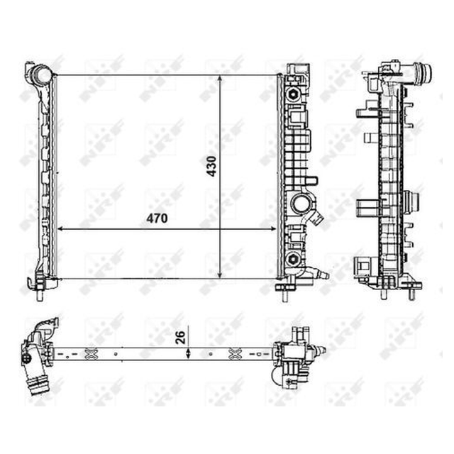 NRF Engine Cooling Radiator 53008A - image 5