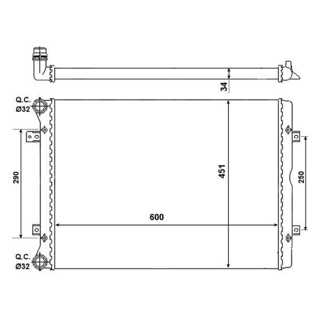 NRF Engine Cooling Radiator 53022A - image 5