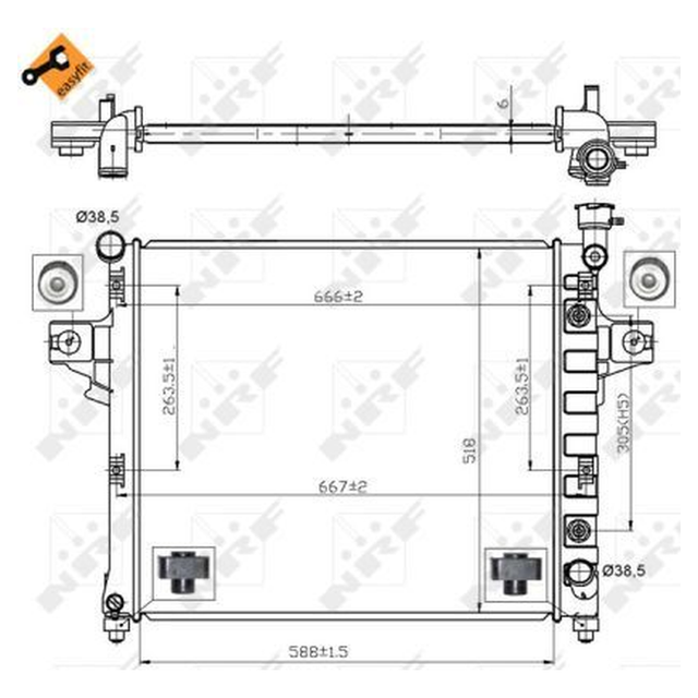NRF Engine Cooling Radiator 53031A - image 5