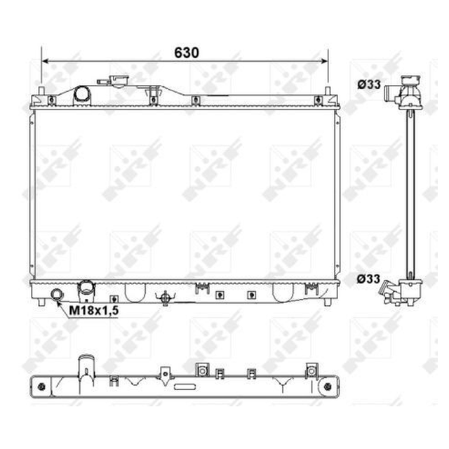 NRF Engine Cooling Radiator 53180A - image 5