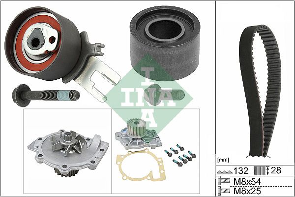 INA Timing Belt Kit & Water Pump 530058230 - image 2