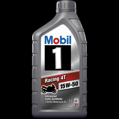 Mobil 1 Racing 4T 15W-50 Engine Oil Full Synthetic 1L - tradevehicleparts.co.uk