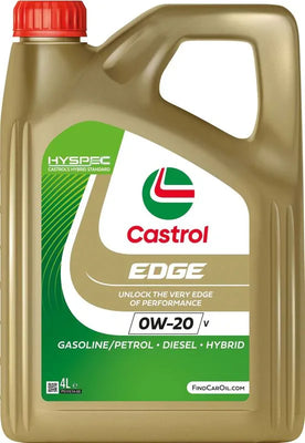 Castrol EDGE 0W-20 V Fully Synthetic Engine Oil 4L - tradevehicleparts.co.uk