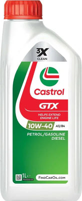 Castrol GTX 10W-40 A3/B4 Part Synthetic Engine Oil 1L - tradevehicleparts.co.uk