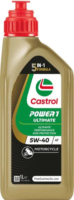 Castrol POWER1 ULTIMATE 4T 5W-40 Fully Synthetic Engine Oil 1L - tradevehicleparts.co.uk