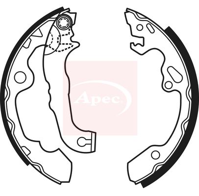 Apec Brake Shoes Set SHU584 - image 2